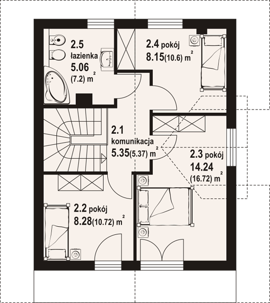 План 2 этажа дома BKD-5533-16 План 2 этажа дома BKD-5533-16