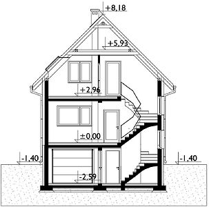 Фасад дома CFC-5632-76 Фасад дома CFC-5632-76