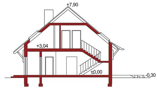 Фасад дома DED-3831-57 Фасад дома DED-3831-57
