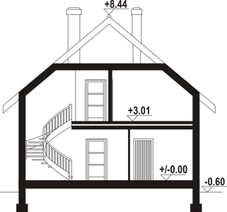 Фасад дома HCD-5852-74 Фасад дома HCD-5852-74