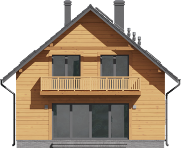 Фасад дома HCD-5852-74 Фасад дома HCD-5852-74